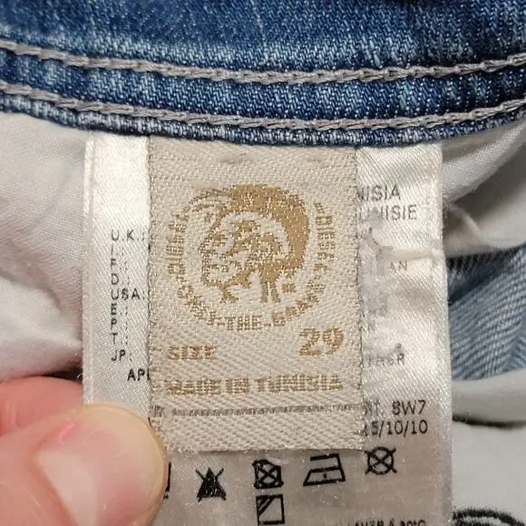 Diesel Light Blue Straight Men's Jeans - Picture 4 of 14